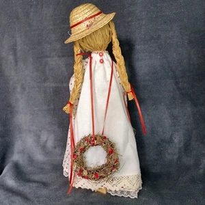 Vintage Corn Husk Doll Holiday Decor Collectible Christmas   - Picture 1 of 2