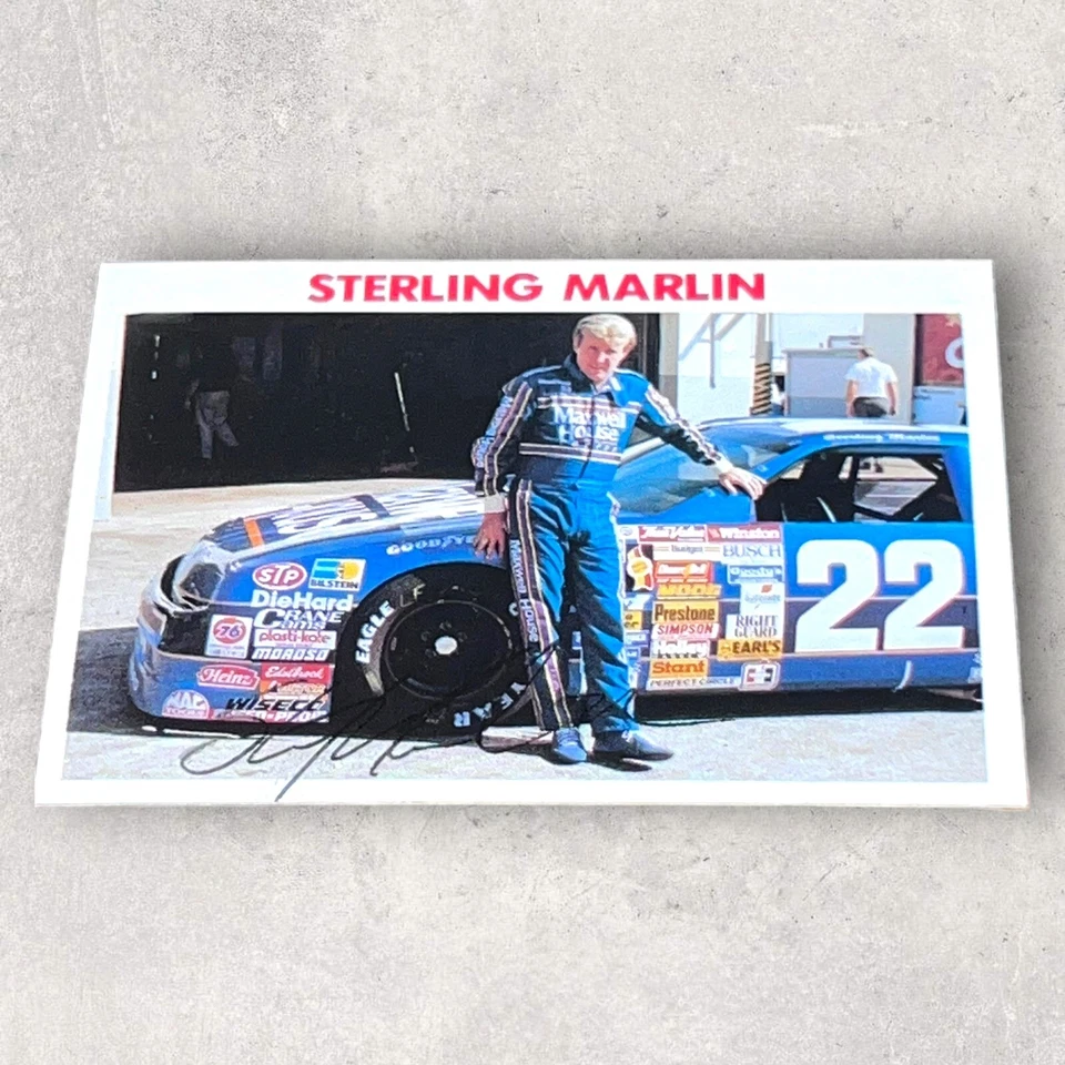 Sterling Marlin VINTAGE autographed NASCAR LEGEND card RACING CHAMPIONS #22 - Image 1 of 1