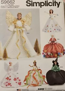 Simplicity Pattern S9662 11 1/2" Holiday Fashion Doll Clothes - Picture 1 of 2