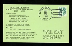 US FDC #1857 LGS Card 1981 Turtle Creek PA Rachel Carson Unofficial - Picture 1 of 2