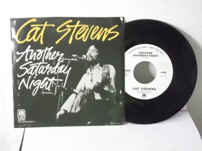Cat Stevens,A&M1602"Another Saturday Night"US,7"45 w P/S,1974 PROMO, rock hit,M- - Image 1 of 3