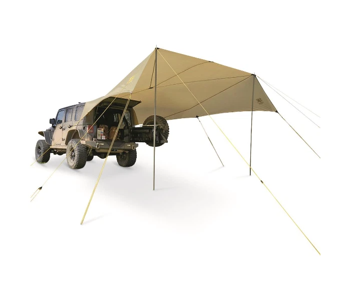 Cubierta de lona portátil para toldo de camión camping leñador casa de carretera Foto 1 de 4