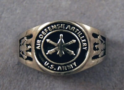 Air Defense Artillery Branch Insignia ring ADA Ring US Army FIRST TO FIRE - Image 1 of 4