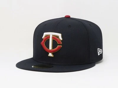 New Era 59Fifty Men Women Hat Minnesota Twins Navy Alternate On Field Fitted Cap