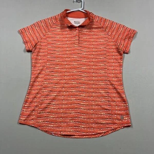 Bette & Court Golf Polo Shirt Lightweight Orange Stretch Top Womens Medium M - Picture 1 of 12