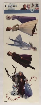New Disney Frozen II 4 Wall Decals Kids Room Won’t Damage Wall Decor Elsa Anna - Image 1 of 4