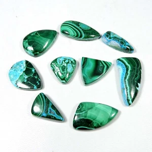 Malaquita Crisocola Cabujón Venta al por mayor Lote 9Ps Piedras Preciosas Naturales 151 Cts #10234 - Imagen 1 de 6