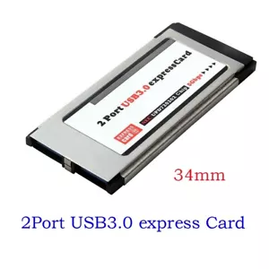 PCI-E PCI Express To 2 Port USB 3.0 34 mm Expresscard Card Converter Adapter - Picture 1 of 9