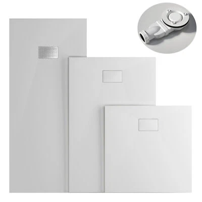 SMC Duschtasse Acrylwanne Superflach Rutschfest Duschwanne mit Ablaufgarnitur - Bild 1 von 4