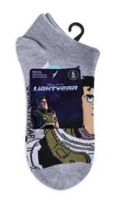 Disney Pixar Buzz Lightyear No Show Socks NWT 6 Pair Boys Size Large 3-9 - Picture 1 of 10