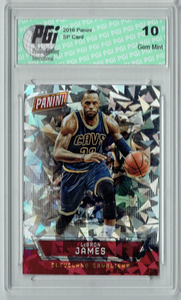 LeBron James 2016 Panini Cracked Ice #13 Only 25 Made Card PGI 10 - Image 1 of 1