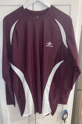 Equipamento esportivo Easton manga longa Bio-dri Skinz marrom/branco alto desempenho novo com etiquetas - Imagem 1 de 4