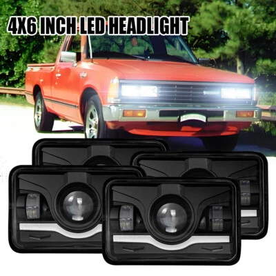 Faros de haz sellado LED halo blancos 4x6 pulgadas para Chevrolet Camaro 1988-92 Foto 1 de 4