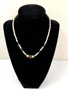 Collar De Colección Dauplaise Imitación Perlas Cuentas Rojas Acento Dorado Patente Firmada 3427691 Cl - Imagen 1 de 10
