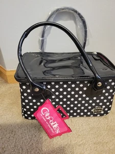 Caboodles Heartthrob Travel Makeup Case Zippered Double Handle Vinyl - Picture 1 of 9