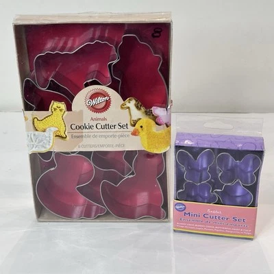 Juego de 6 cortadores de galletas de acero inoxidable Wilton Animal nuevo en caja y mini Foto 1 de 4