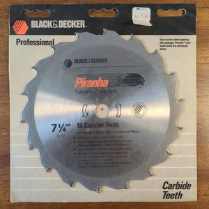 Vintage Black & Decker 7-1/4" Piranha Kreissägeblatt 18 Hartmetallzähne 73-717 - Bild 1 von 2