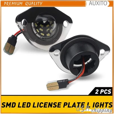 FOR 1994-2004 Ford Mustang License Plate Lights Lens Pair LED Bulbs 6000K WhiteS - Image 1 of 4