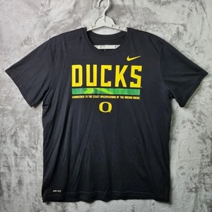 Nike Dri-FIT Oregon Ducks XL Black Graphic T-Shirt College Football Tee Mens - Picture 1 of 7