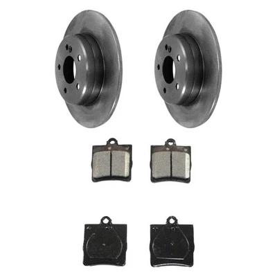 For Mercedes-Benz SLK300 09-11 DuraGo Plain Rear Brake Kit w Ceramic Pads Foto 1 de 4