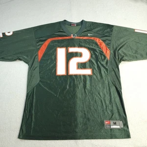 Neu mit Etikett Vintage Authentic Nike Team Miami Hurricanes Jim Kelly #12 Fußball Trikot M - Bild 1 von 17