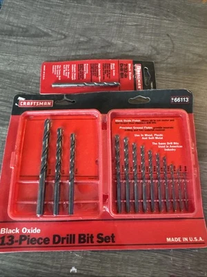 Juego de brocas Sears Craftsman Usa Nos 14 piezas con estuche óxido negro 66113  Foto 1 de 4