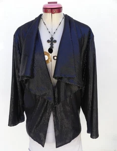 KATIES Charcoal Sequin Drape JACKET Size Aus 18 NWT Embellished Cocktail Event - Picture 1 of 6