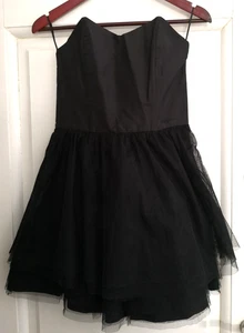 PEPE JEANS Bustier Kleid aus schwarzem Tüll Gr. S Top Zustand - Bild 1 von 8