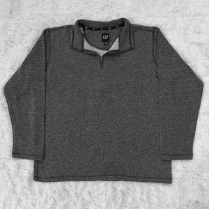 Maglione pullover Gap Quarter zip 1/4 uomo taglia XL grigio manica lunga elegante preppy - Foto 1 di 8