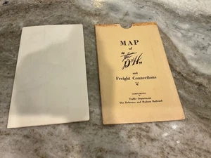 Delaware Hudson Eisenbahn Karte + Güterverbindungen 50er Jahre mit Original Umschlag - Bild 1 von 3