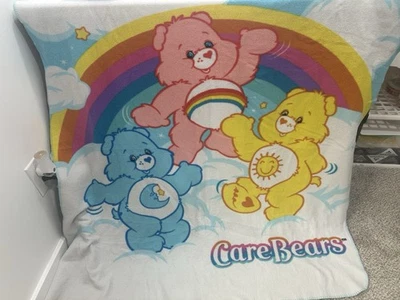 "Manta polar arco iris vintage Care Bears bebé 2003 47"" X 52""" Foto 1 de 4