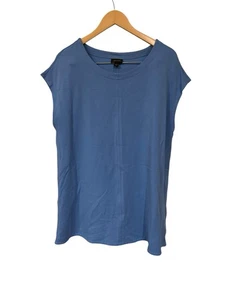 Fließende figurschmeichelnde J. Jill Träger ärmellose blaue Bluse Tunika Gr. XL - Bild 1 von 3