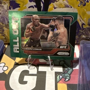 2023 Panini Donruss Optic UFC Light It Up Kamaru Usman #12 Green - Picture 1 of 3