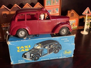 Vintage Fairylite Toys Empire Made Plastic Taxi Cab Austin Friction Boxed Rare - Picture 1 of 16