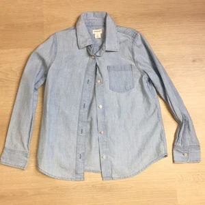 Crewcuts J. Crew Chambray Light Blue Denim Button Down Shirt Boy’s 8 - Picture 1 of 8