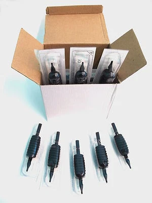 DCTATTOO CLEARANCE 25 mm (1") Tubo combinato silicone impugnatura tatuaggio morbido monouso