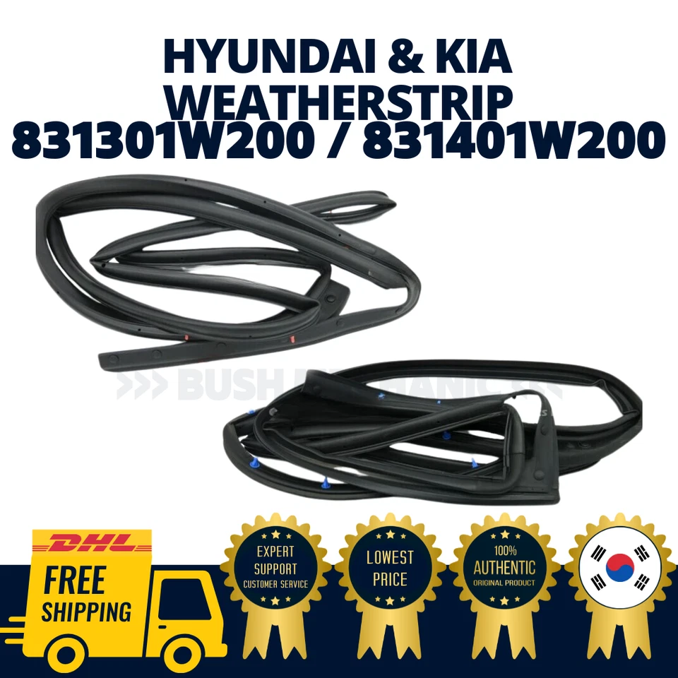 ПОДЛИННЫЙ OEM Hyundai Kia задняя дверь боковая уплотнительная полоска LH RH 831301W200/831401W200 - Изображение 1 из 1