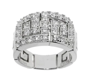 Sterling Silber CZ Diamant besetzt Luxus Ring Größe O Ref:dan88 - Bild 1 von 9