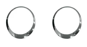 Left + Right Headlight Trim Ring - Chrome GENUINE for Mini Cooper - Picture 1 of 1