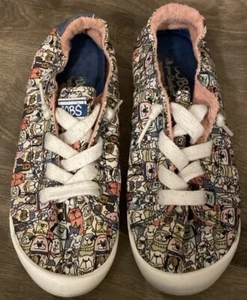 Skechers BOBS Dogs & Cats Women's Shoes Multicolor Slip On Sz 6 Good Condition - Picture 1 of 11