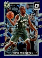 2017-18 Donruss Optic Purple Prizm Refractor Khris Middleton Milwaukee Bucks #84