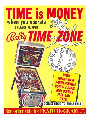 Super 7 Bally Pinball Flyer / Brochure / Ad - Hard to Find / - Image 1 of 2