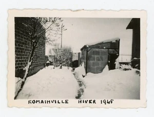 PHOTO vintage snapshot amateur, Romainville Hiver 1945 - Picture 1 of 2