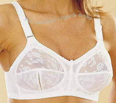 Triumph Doreen N/X, supporto fermo, senza ferretto, non imbottito, coppa intera, reggiseno in pizzo, bianco,