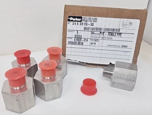 3/8" MNPT x 3/4" FNPT 316ss Reducing Adapter Parker 12-6 RA-SS box of 5 - Picture 1 of 6