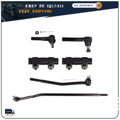 6X Front Tie Rod End Inner Center Link Kit Fits 1992-2002 Ford E-150 Econoline - Image 1 of 4