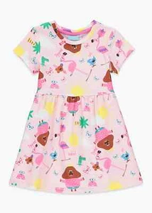 Baby Girls Hey Duggee Pink Summer Dress Ex Matalan Age 9 - 18 Months