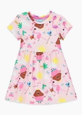 Baby Girls Hey Duggee Pink Summer Dress Ex Matalan Age 9 - 18 Months