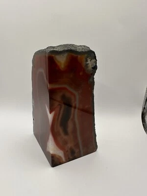 Huge Slab Of Flame Agate Paper Weight Bookend Decor Very Nice - Image 1 of 4