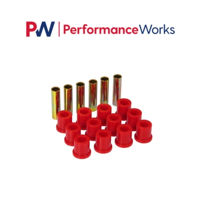 Bujes de resorte de hoja trasero Prothane 6-1002 rojo para Ford F100 75-79 y 75-81 F150 Foto 1 de 4